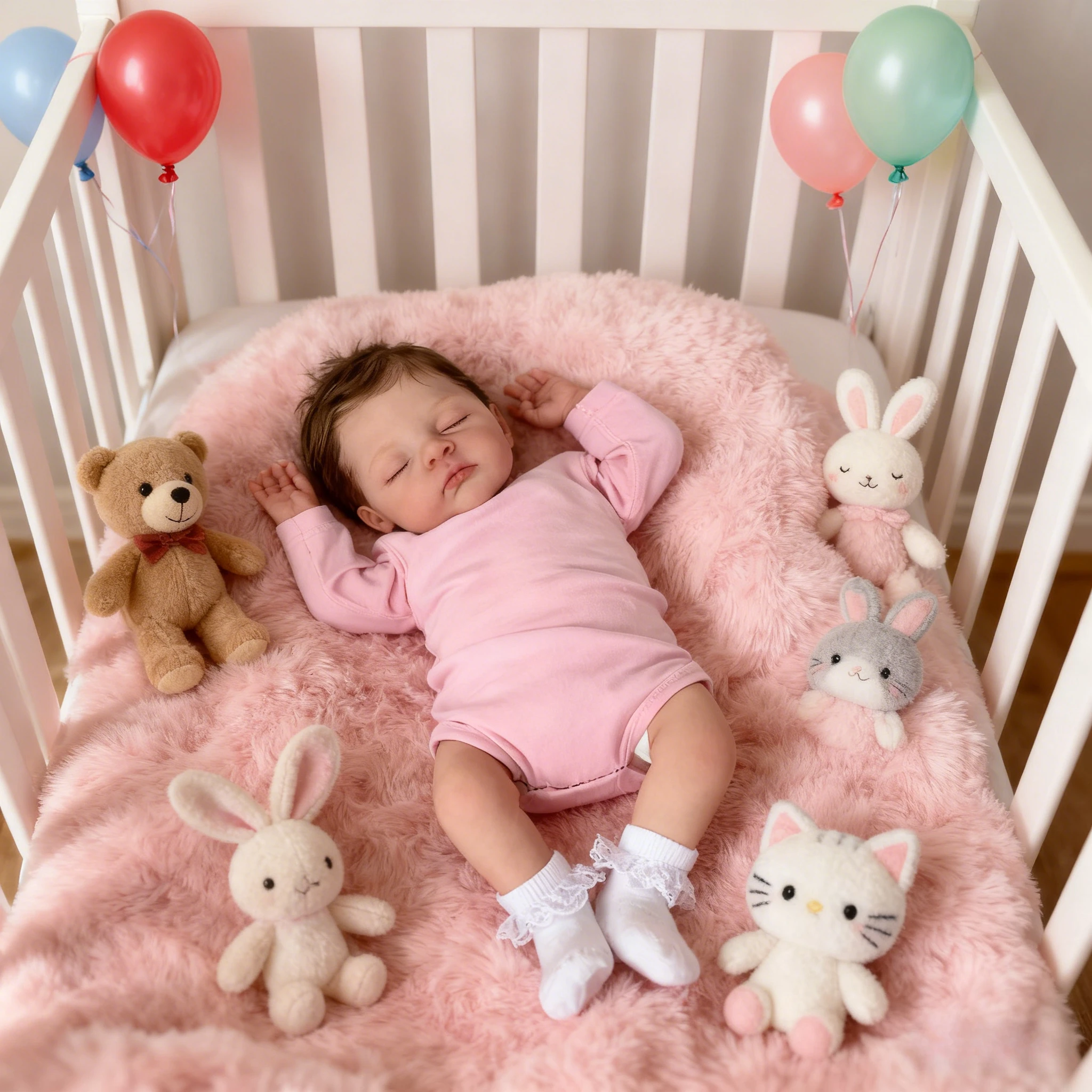 NPK19'' Hoge Kwaliteit Reborn Irys Slapen Bebe Katoenen Lichaam Met 3D Huid Zichtbare Aderen Levensechte Baby Collectible Art Doll