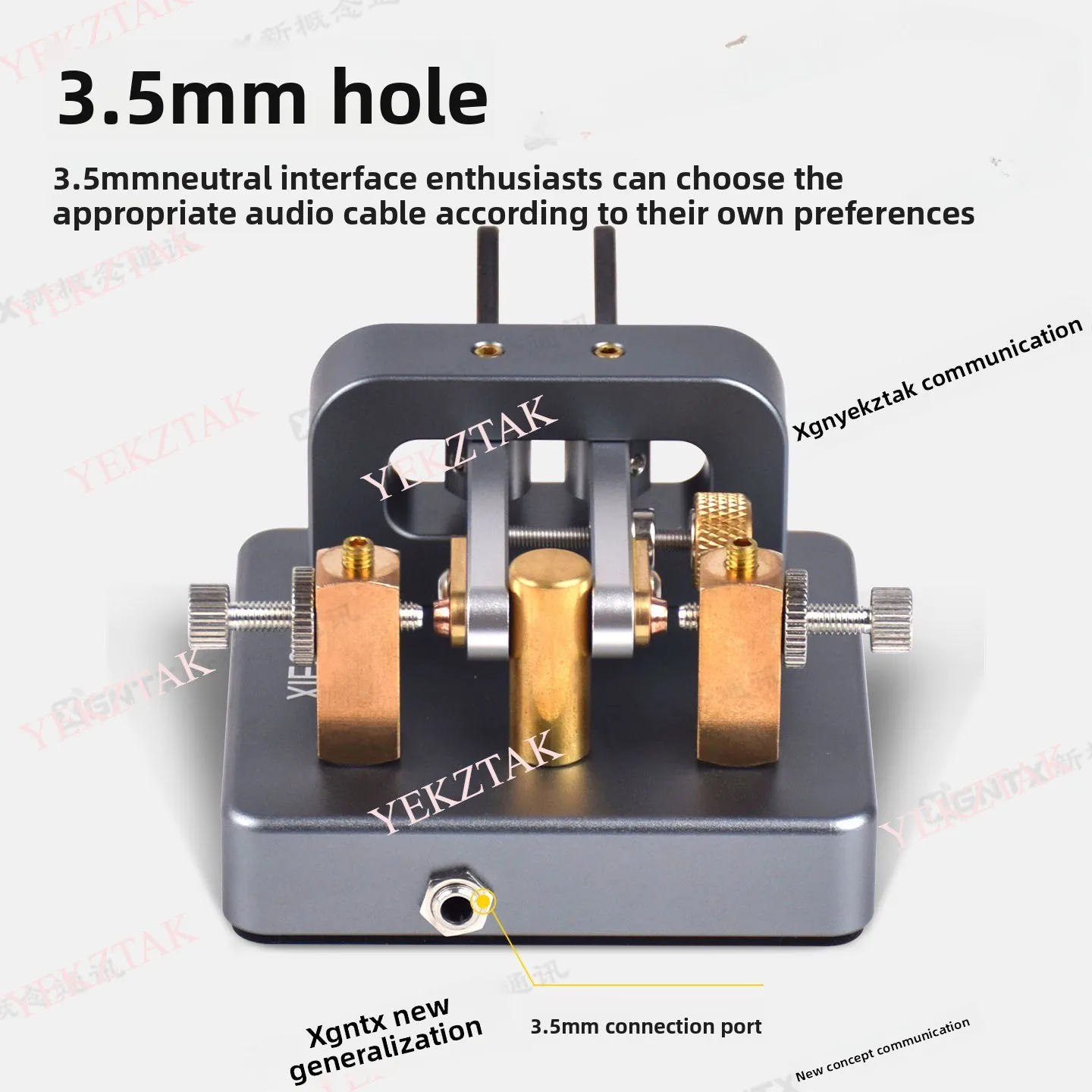 Xiegu Electric Key VK-6 Short Wave Wireless Automatic Key, Morse Code Radio Transmission Key Aluminum Alloy Base