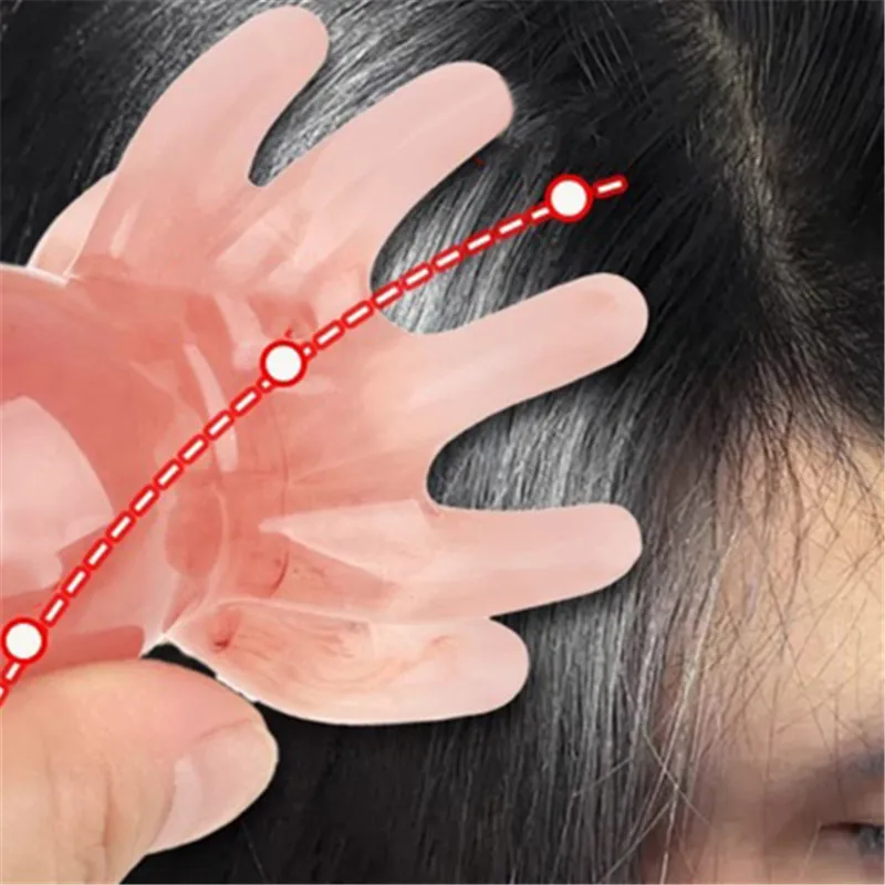 

1 шт. Массажер для головы из смолы в форме осьминога, расческа для массажа меридианов, скребок для кожи головы, массажная щетка для акупунктуры Гуаша, инструмент для ухода за здоровьем