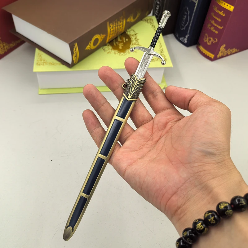 22cm | 30cm 게임 무기 검 영화 및 텔레비전 GOT of Thrones 풀 메탈 복제 미니어처 콜드 무기 검 모델 Juguetes 장난감