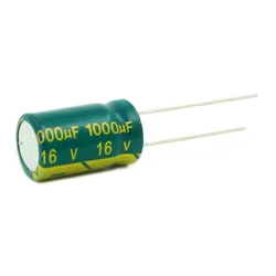 10pcs 16V1000UF 1000UF 16V 8*16 low ESR/impedance high frequency aluminum electrolytic capacitor size 8*16 16V 1000uf 20%