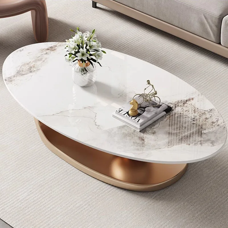 Nordic Living Room Coffee Table Advanced Sense Modern Luxury Glam Coffee Tables Marble Unique Mesa Centro Home Furniture