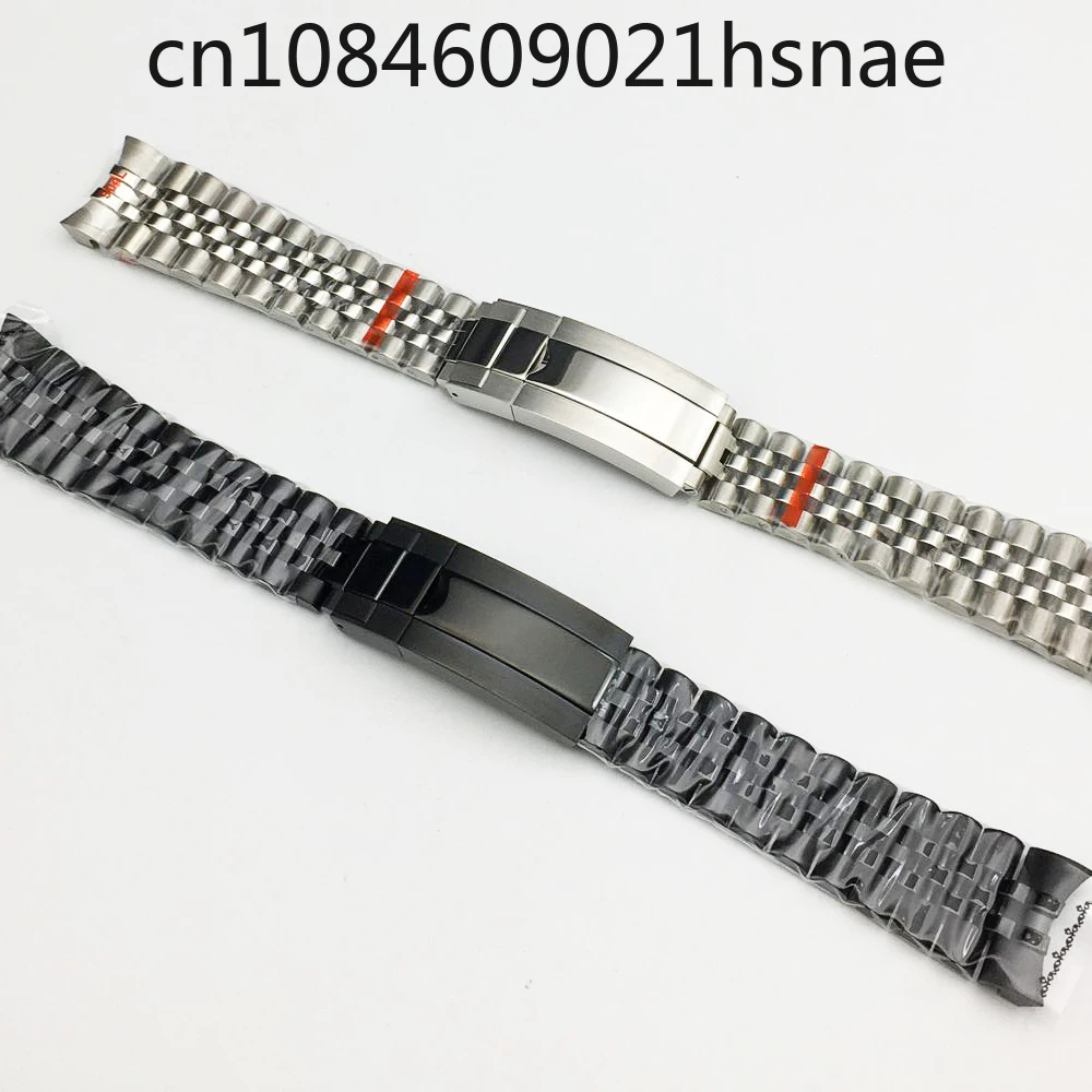 Watch Accessories SUB 20MM Stainless Steel Strap Folding Buckle Suitable for Seiko Men's Stainless Steel Five-Bead Bracelet