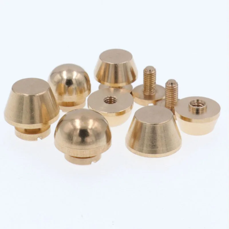10pcs Brass Screw Back Rivets for Leather Studs Nail Garment Leather Craft Belt Wallet Bag Decoration Hardware 10mm 11mm 12mm