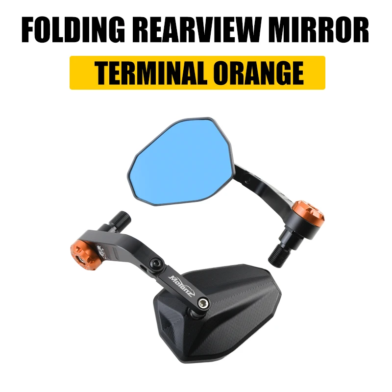 Opvouwbare Bar End Spiegels CNC Aluminium Anti Glare Groothoek voor Yamaha MT-07 MT-09 MT-10 XSR700 XSR900 MT-125 Motorfiets