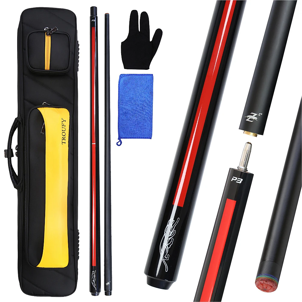 

Бильярдный кий Preoaidr с наконечником 10,5 мм/11,5 мм/13 мм, кленовый шафт с 7/8 отверстиями, набор с чехлом 4X4/3X4