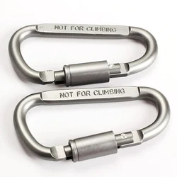 Lock Carabiner Clips, Auto Locking Heavy Duty D Ring Carabiners Clip for Climbing Rappelling, D Shaped Drop Shipping