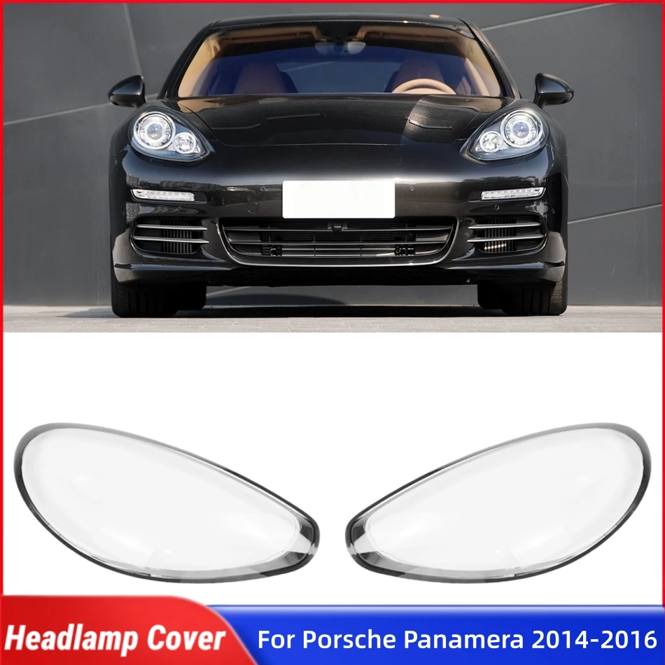 

Для Porsche Panamera 2014 2015 2016, автомобильные аксессуары, крышка фары, абажур для передней фары автомобиля, крышка объектива, корпус фары