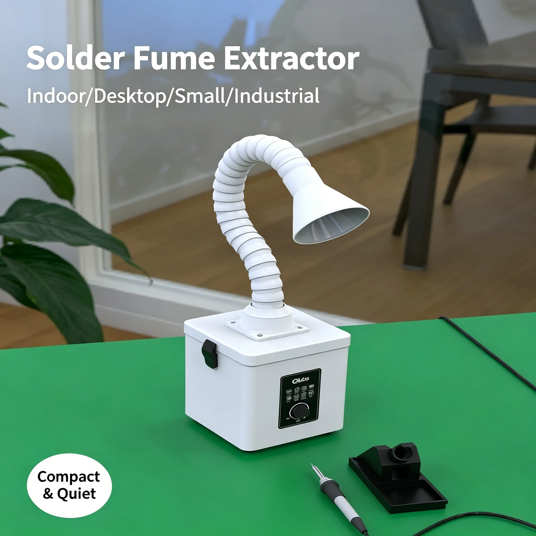 Desktop Industrial Soldering Fume Purifier, Dust Collection, Odor Removal and Exhaust Ventilation Equipment