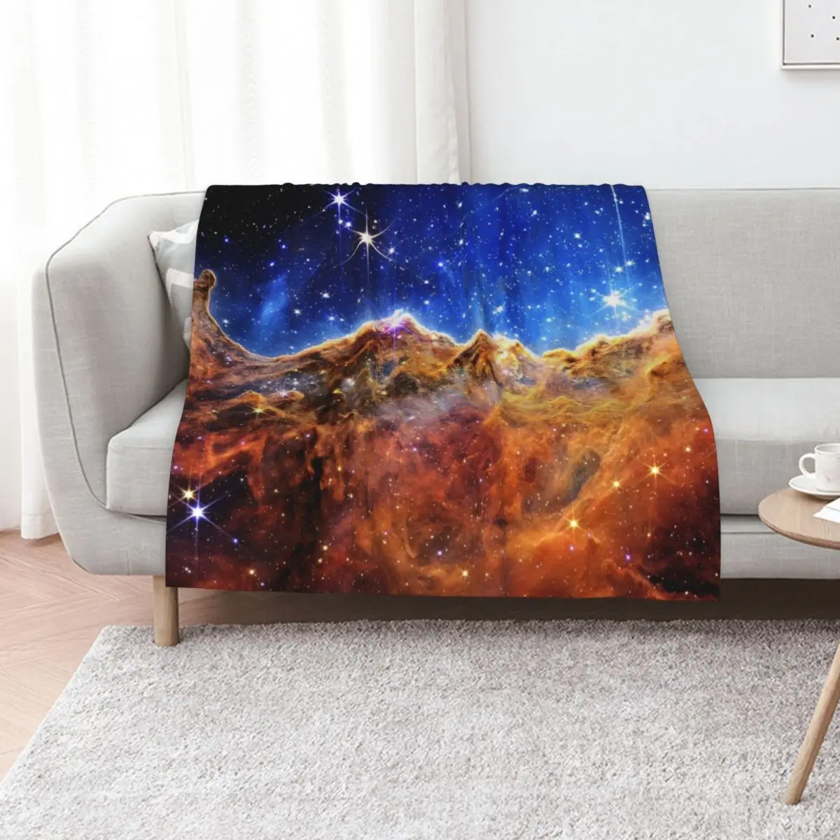 

Cosmic Cliffs Throw Blanket Nap manga warm winter Furry Blankets