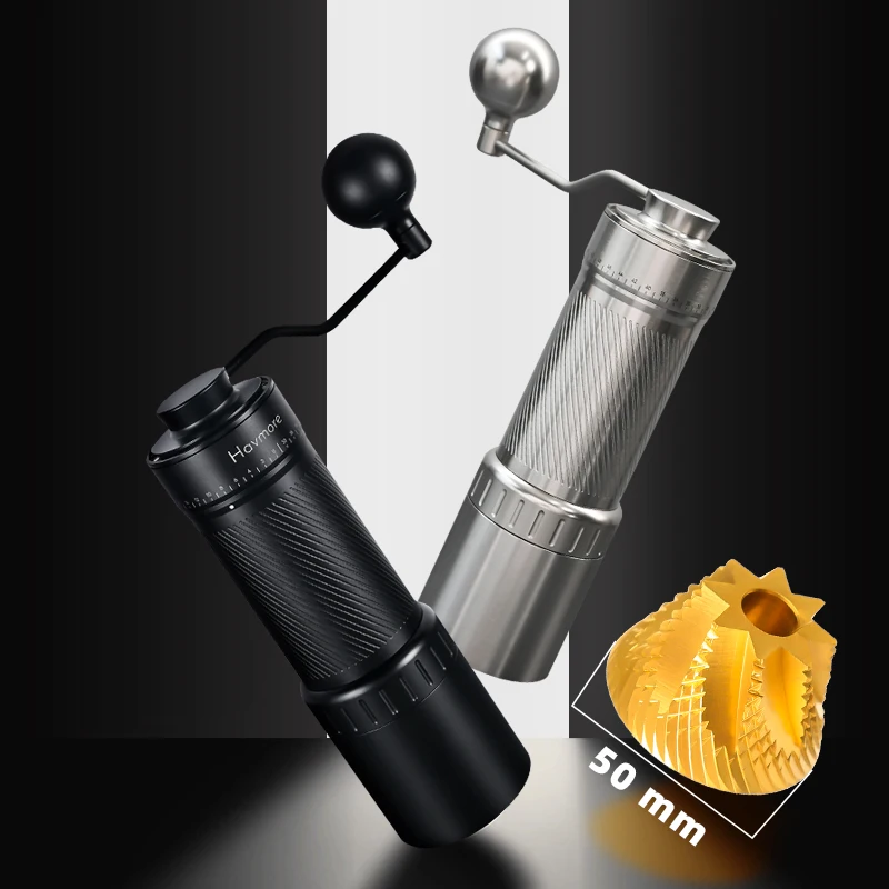 New 420 CNC Burr Portable Professional 8 Pins 120 Grinding Big Size 40mm Conical Burr Manual Coffee Grinder