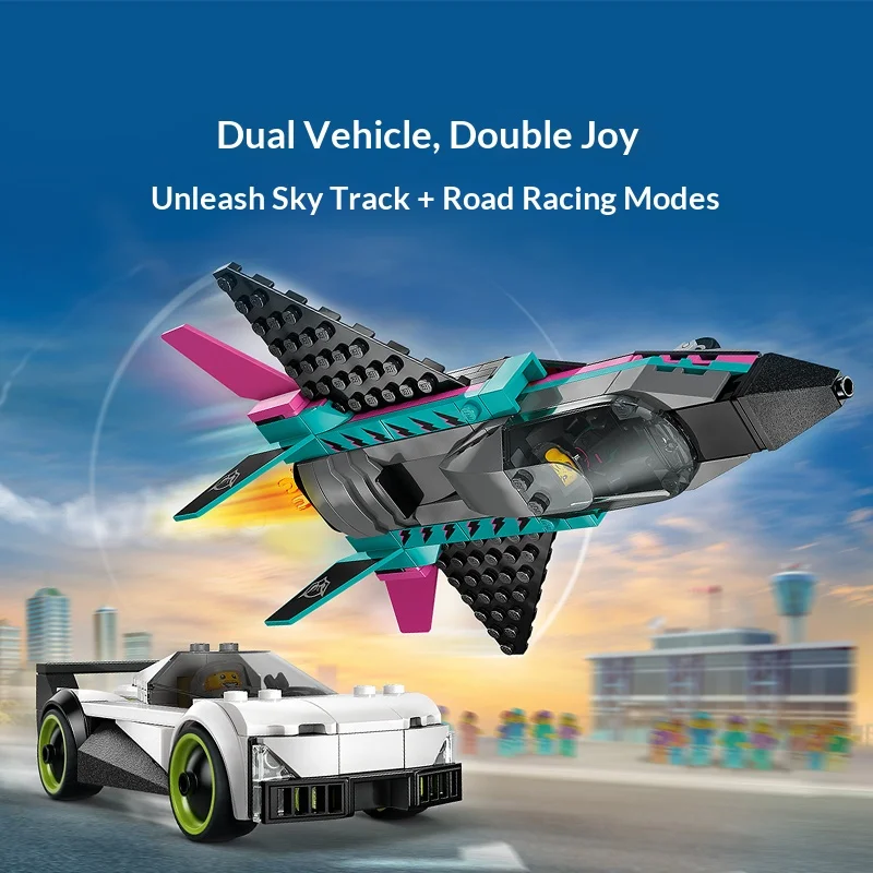 

LEGO City 60489 Jet Vs Car Building Blocks Toy For Boys Girls 6+ Years Old Race Plane Playset Gift 259PCS