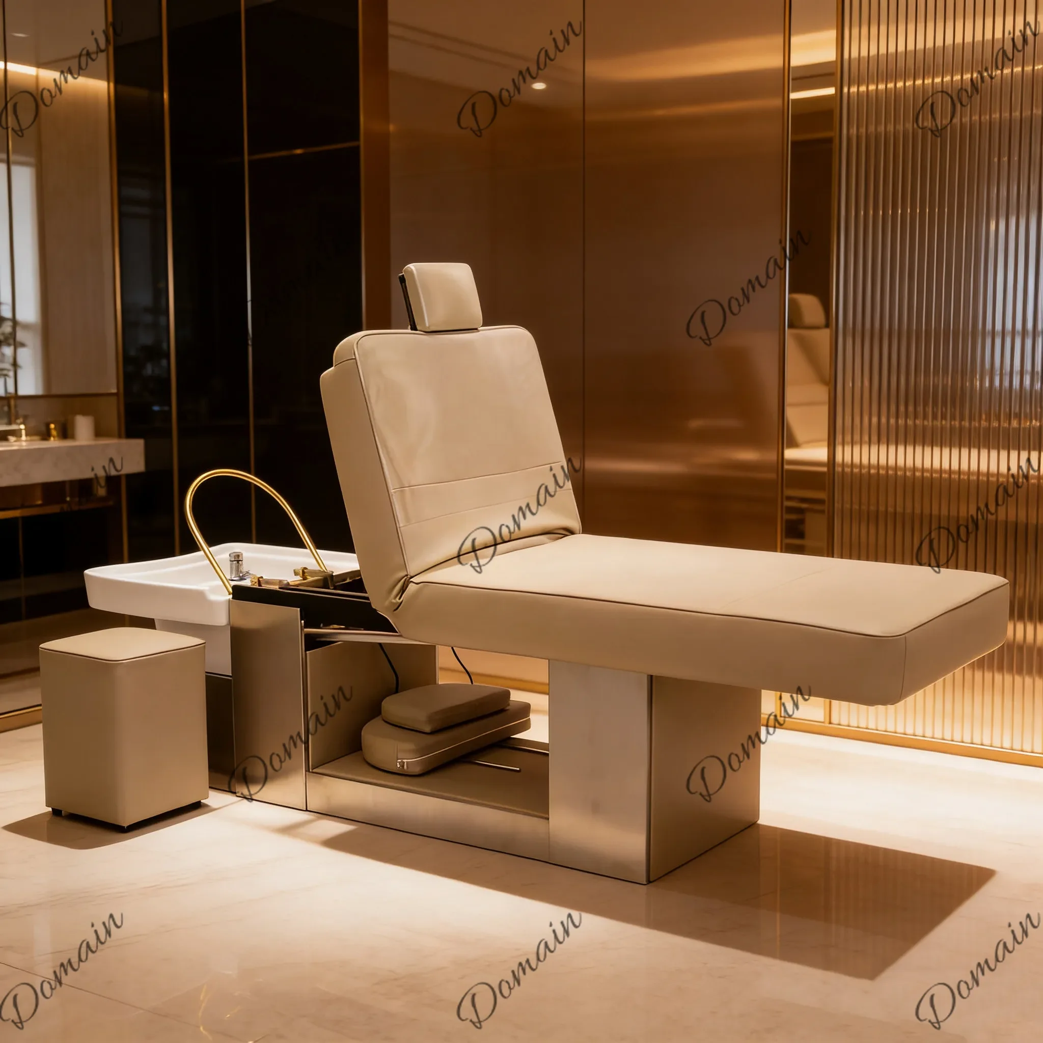 Nn Beauty Salon Electric Reclining Thai Shampoo Bed Full Body Barber Wash Basin Chair Hydraulic Lift Spa Equipment