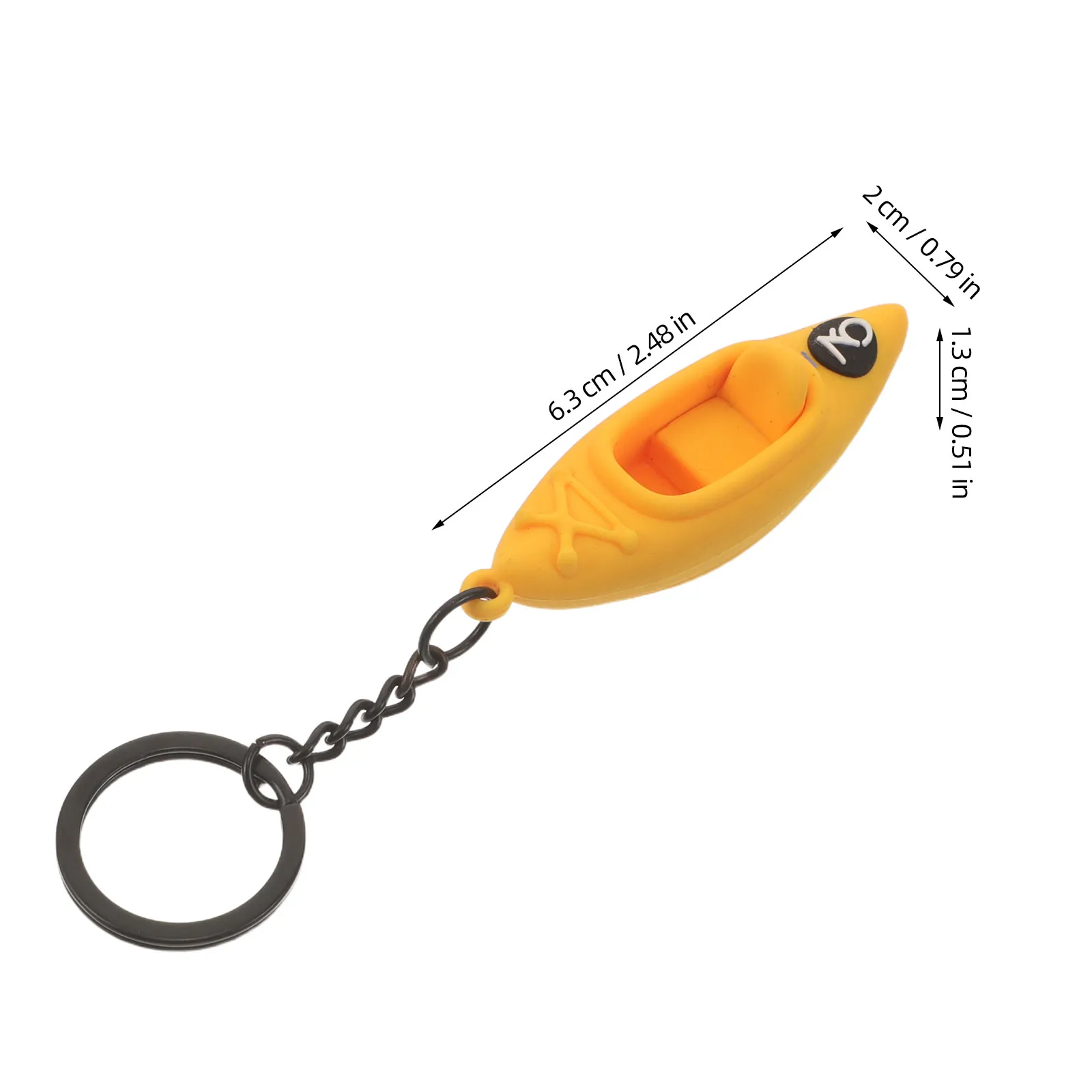 3Pcs Kayak Keychain Set Detailed 3D Embossed Boat Shaped Key Holder Outdoor Water Sports Canoeing Accessories Canoe Keychain