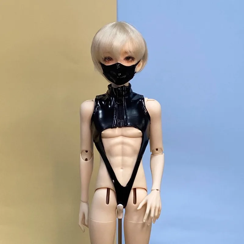 Bjd Cool Glossy Leather Suit  Swimsuit 1/4 MSD Doll Clothing Accessories CWB339