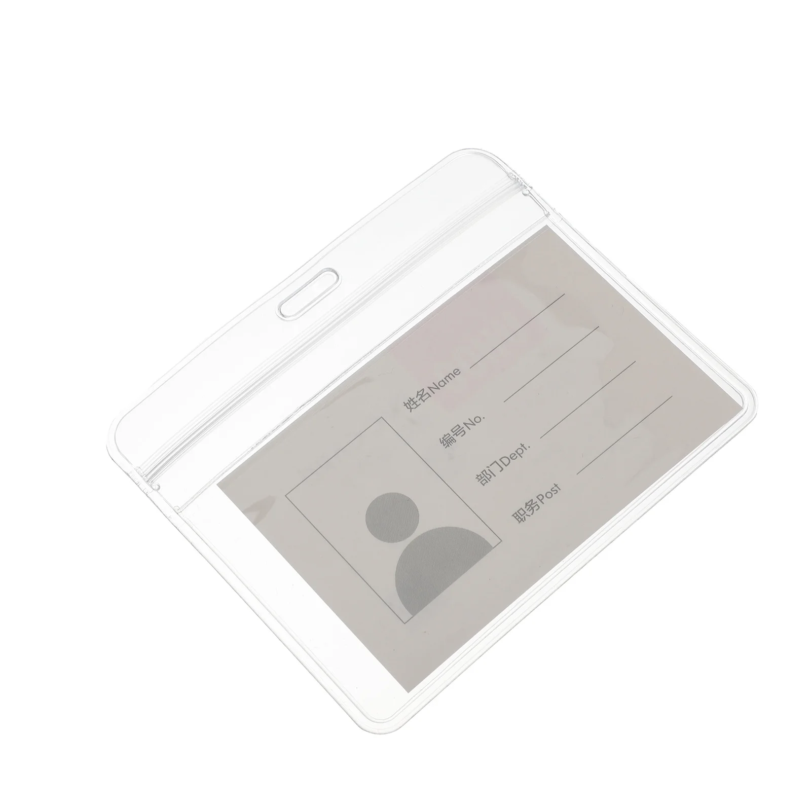 

10Pcs PVC Badge Holder Waterproof Id Cover Practical Design for Travel Office School Use Badge Cover Id Holder