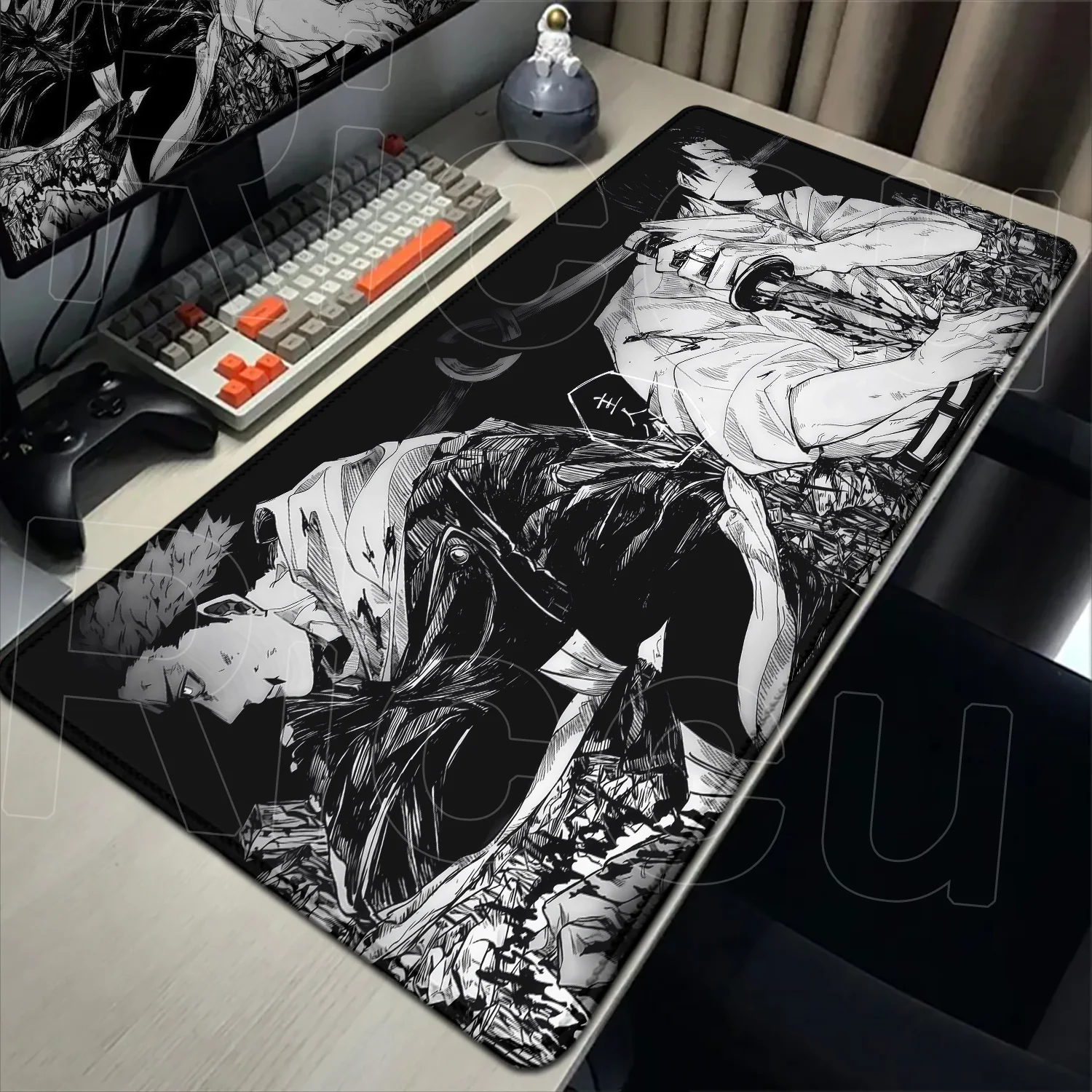 HD 60x30CM Black Anime Jujutsu Kaisen XXL Mouse Pad Gojo Satoru Mouse Pads Computer Gaming Peripheral PC Accessories Desk Mat