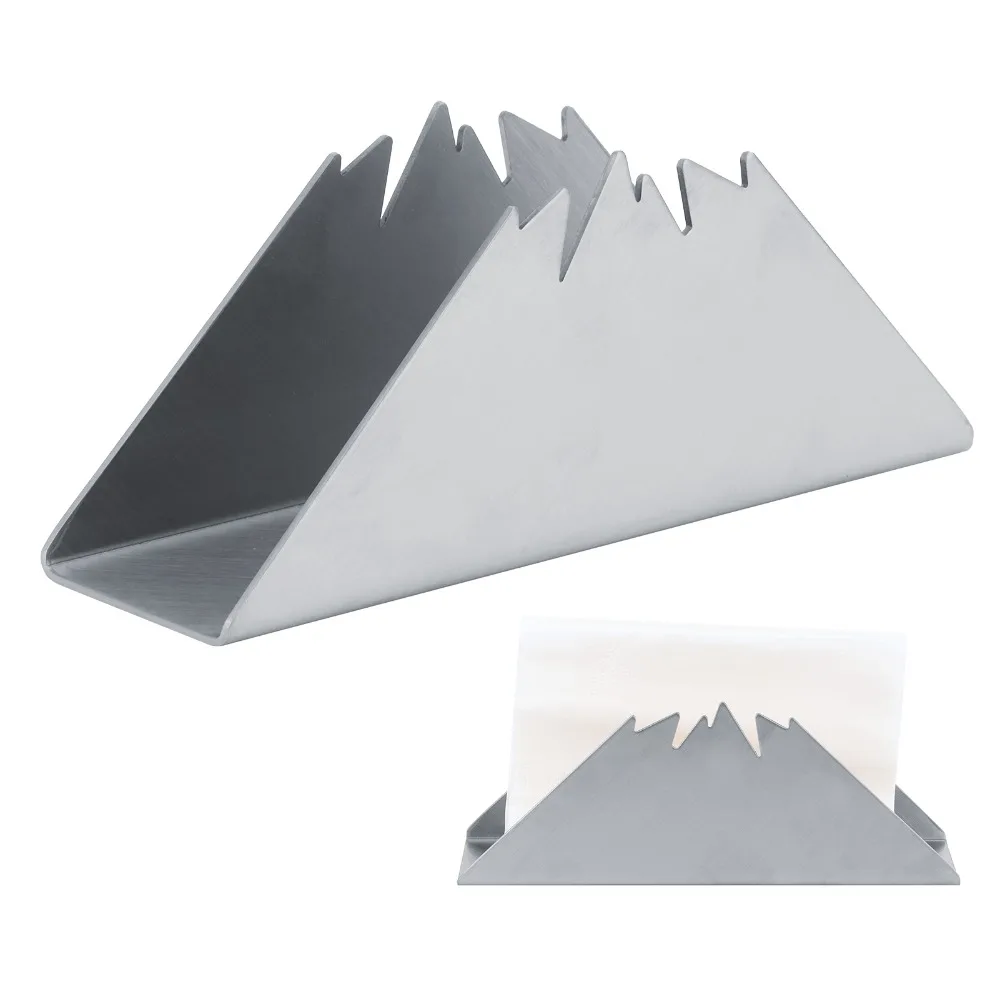 Stainless Steel Stainless Steel Napkin Rack Holds 30-50 Napkins Snow Mountain Design Napkin Dispenser Freestanding