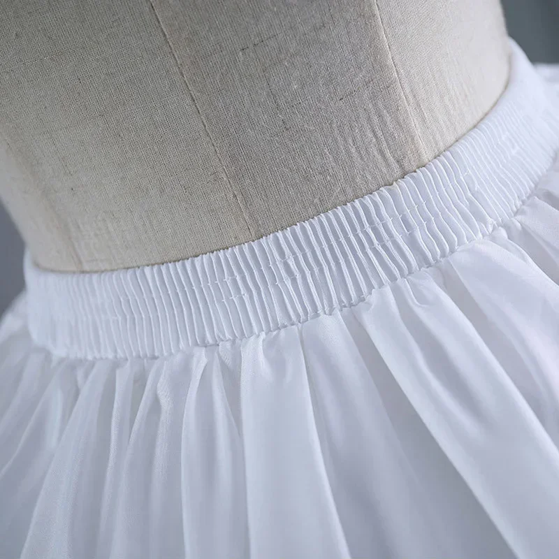 Women Girls Crinoline Short Petticoat 2 Hoops Victorian Skirt Ball Gown Elastic Waist Underwear Half Slip Underskirt