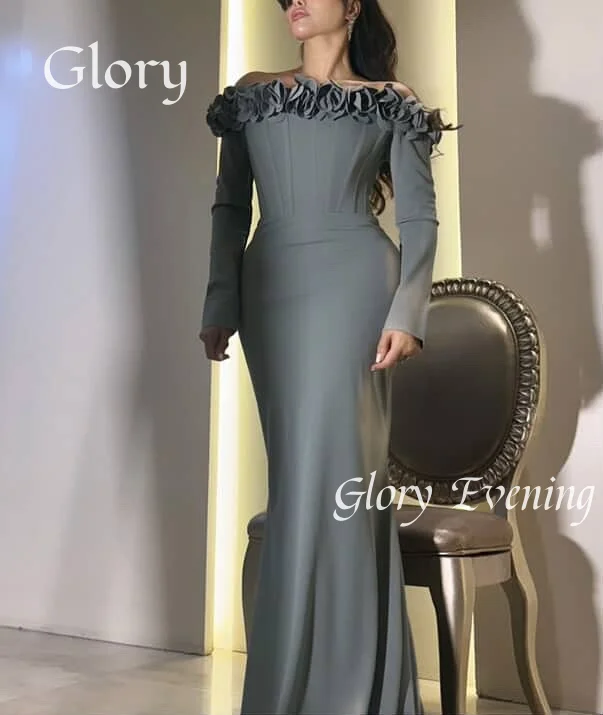 

Off The Shoulder Prom Dresses vestidos de novia Evening Dresses Saudi Arabia Floor Length Formal Party Gown for Women