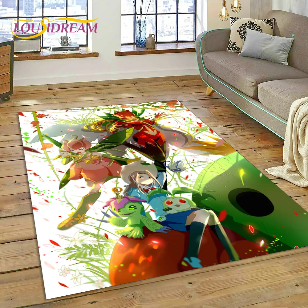 

3D Cartoon Digimon Adventure Monster Area Rug,Carpet for Home Living Room Bedroom Sofa Doormat Decor,kid Play Non-slip Floor Mat