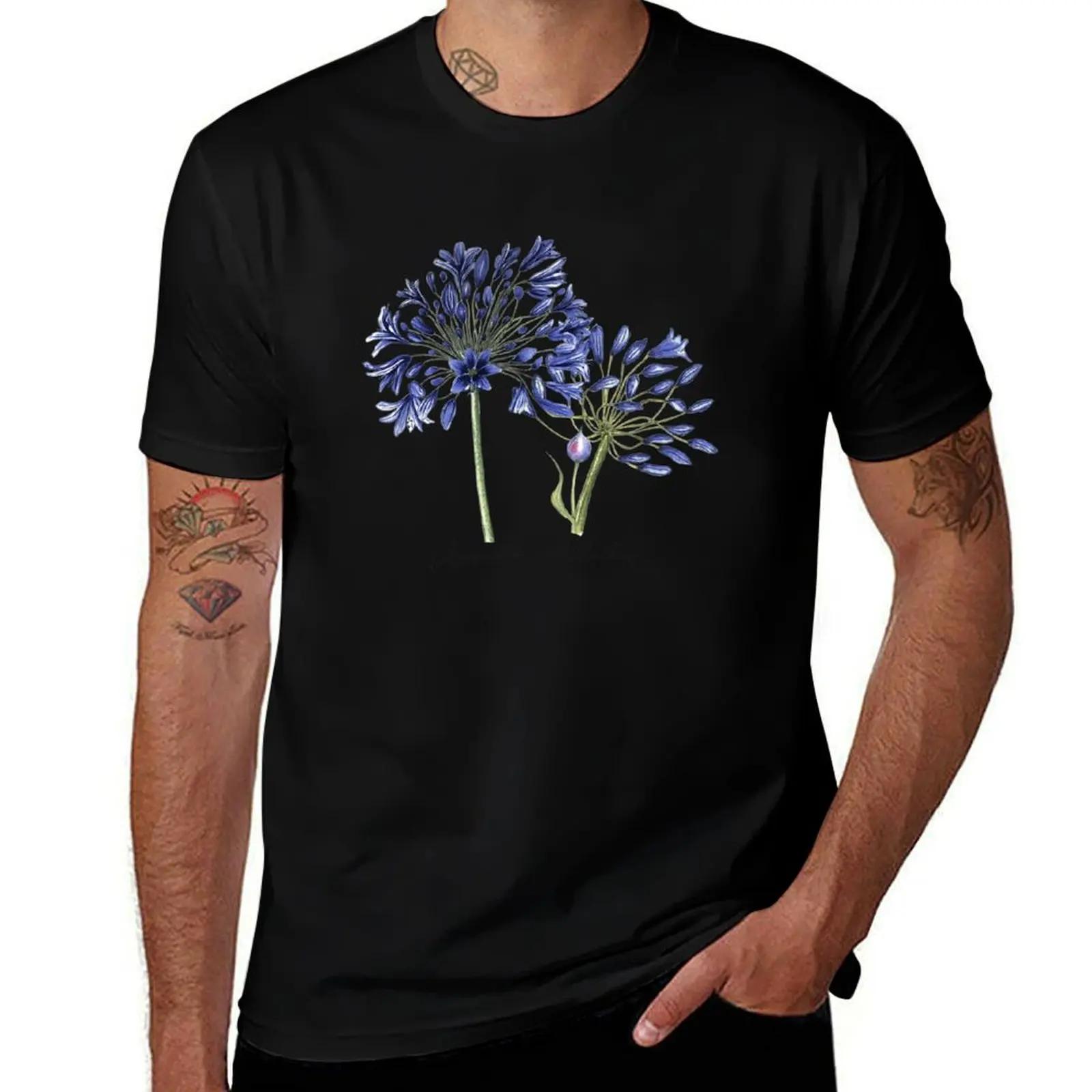 

Agapanthus flower T-Shirt anime t shirts oversize t shirts for man graphic tees T-Shirt