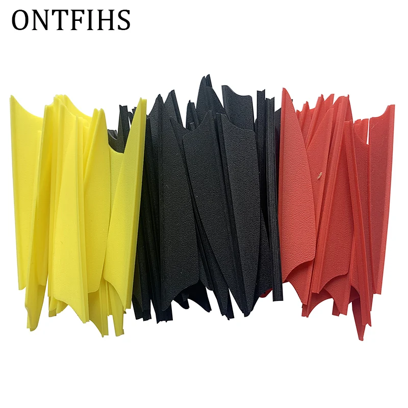 36 Pcs/lot 2.5 inches Shield Shape Feathers Hunting Arrow Vanes Archery Arrow Accessories Fletch Plastic Arrow Vanes TPU