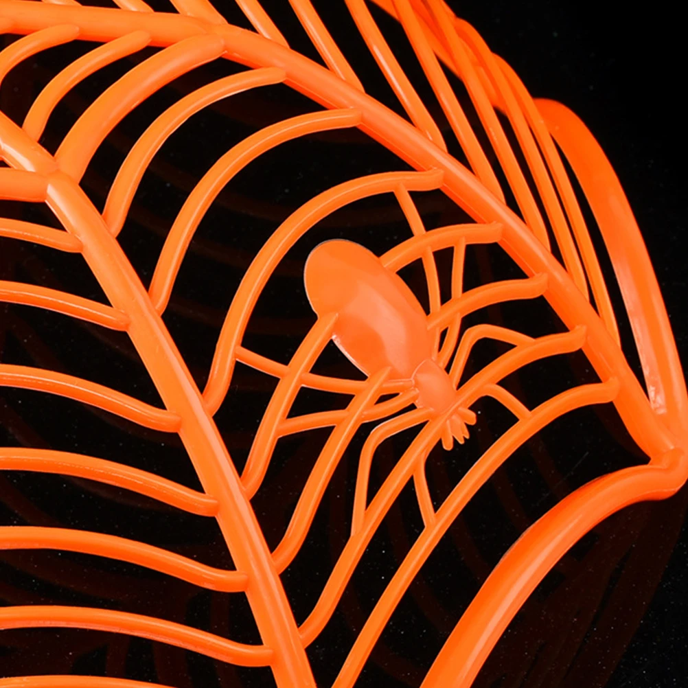 

Halloween Spider Decorative Fruit Tray Candy Cookie Storage Case Storage Basket Plastic Food Cookie Box Gift Party