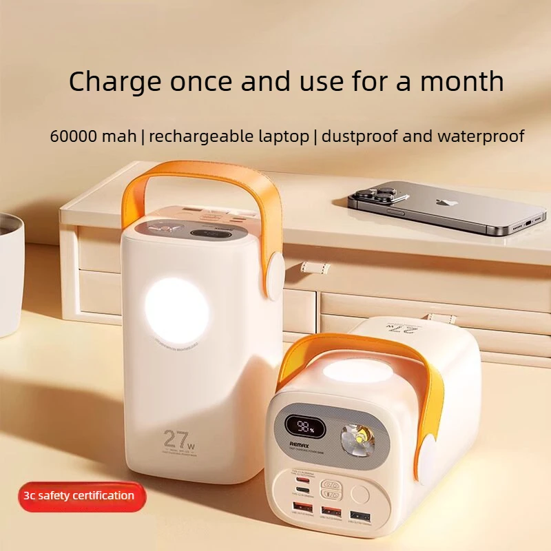 

PD100W 60000mAh Portable Power Bank Fast Charging External Spare Battery Large Capacity Powerbank Camping Equipment for IPhone