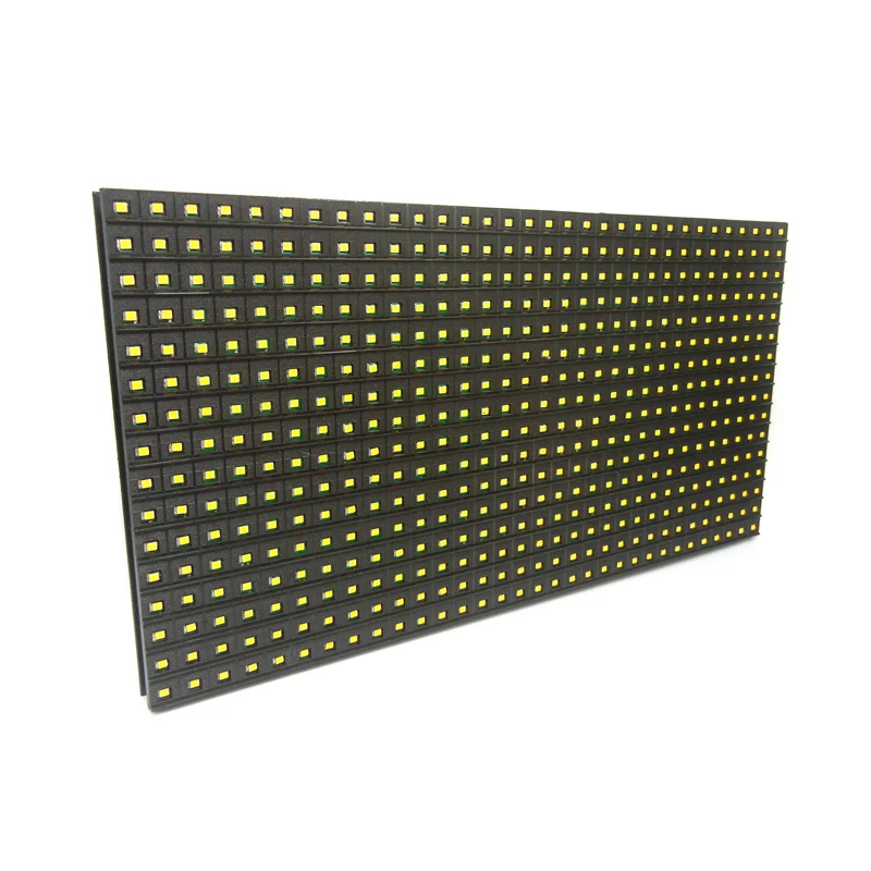 SMD P10 Outdoor Waterproof Amber Yellow Color LED Text Panel Module 320x160mm Hub12 Port For Scrolling Message Display Sign