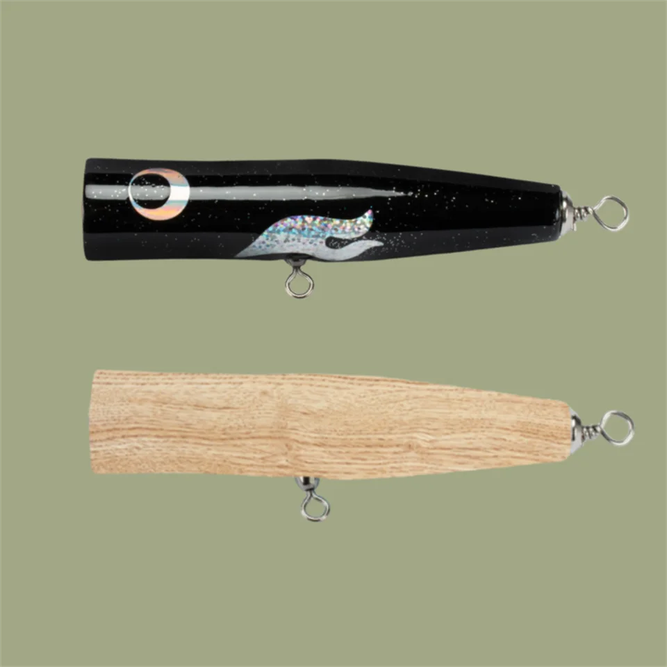 MUKUN 2pcs 120mm 45g Popper Fishing Lure Sea Saltwater Hard Baits Floating Swimbaits Surface Tuna Topwater Artificial Baits