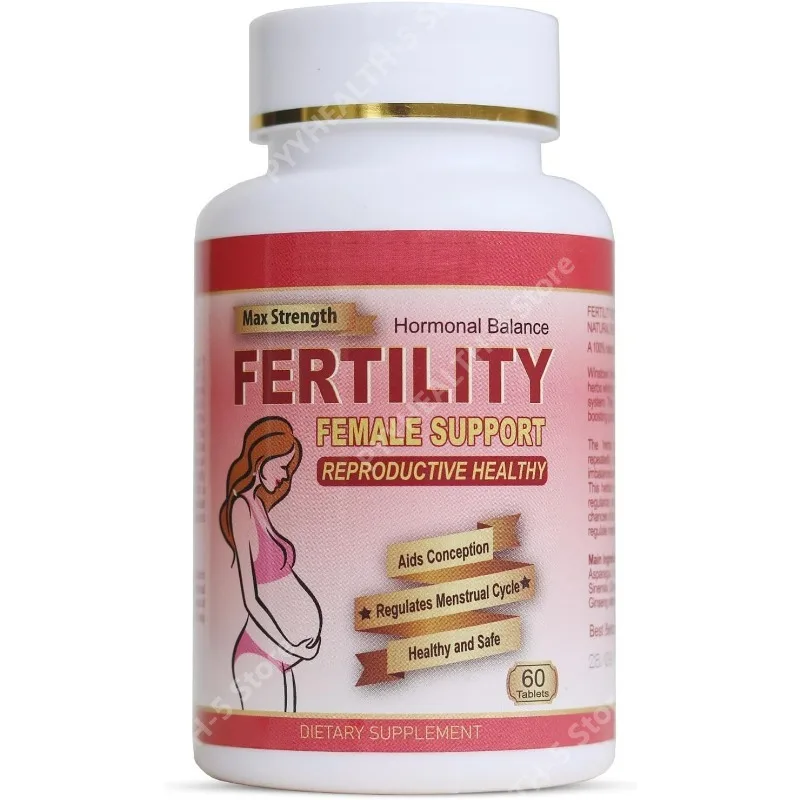 Fertility Tablets for Women, Female Prenatal Vitamin Supplements, Support Ovulation & Conception, 60 Count Daily Routine
