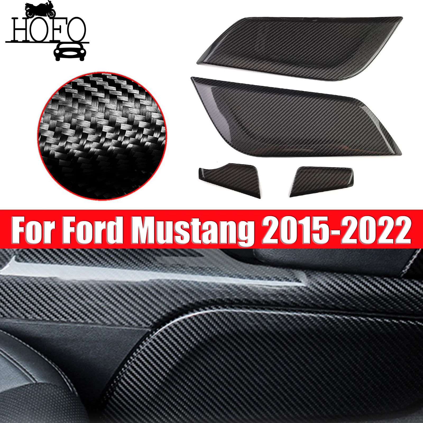 

2 шт. внутренняя отделка боковой панели центральной консоли для Ford Mustang 2015-2022