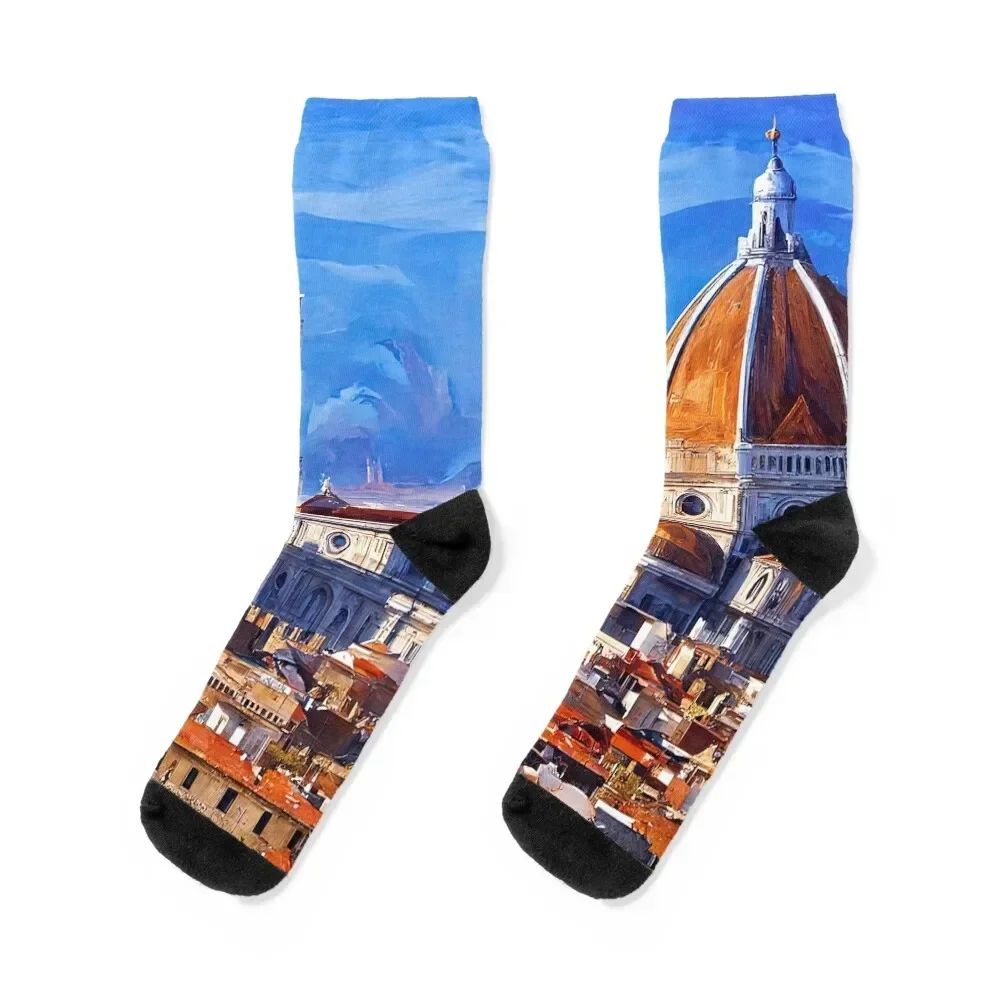 

Florence Cathedral Socks floral Rugby christmas gift Socks Women's Men's