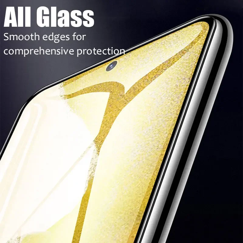 3PCS Protecting glass For Samsung Galaxy S24 Ultra Plus Screen Protector Full Coverage Anti Scratch Fingerprint Unlock Glass HD