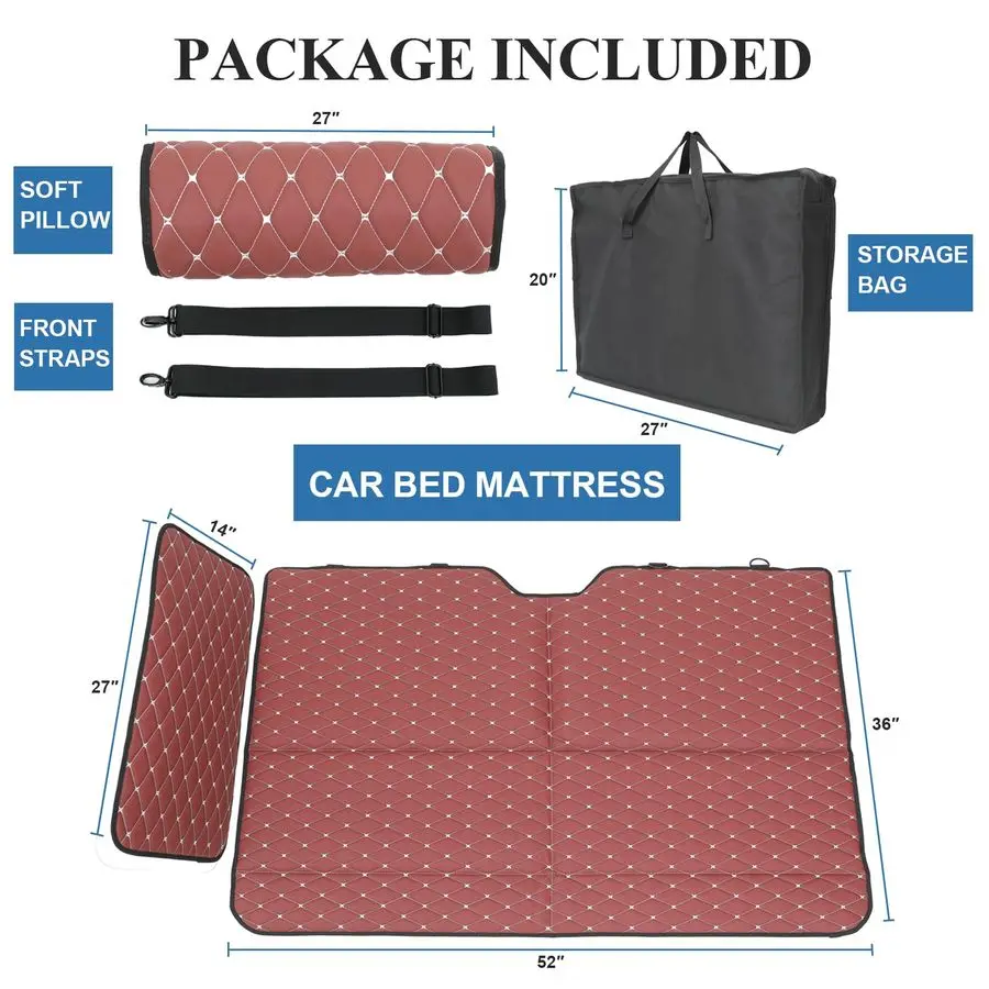 مرتبة سرير المقعد الخلفي للشاحنة، سرير سيارة محمول للشاحنات الكبيرة، سرير سفر قابل للطي مزدوج الجوانب F150 شاحنات ذاكرة الوصول العشوائي تويوتا نيسان