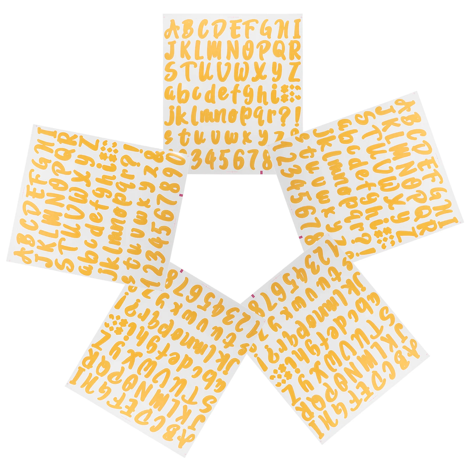 

5pcs Gold Removable Name Stickers Vinyl Letter Alphabet Self Adhesive Decal Waterproof Mailbox Labeling Address Tag