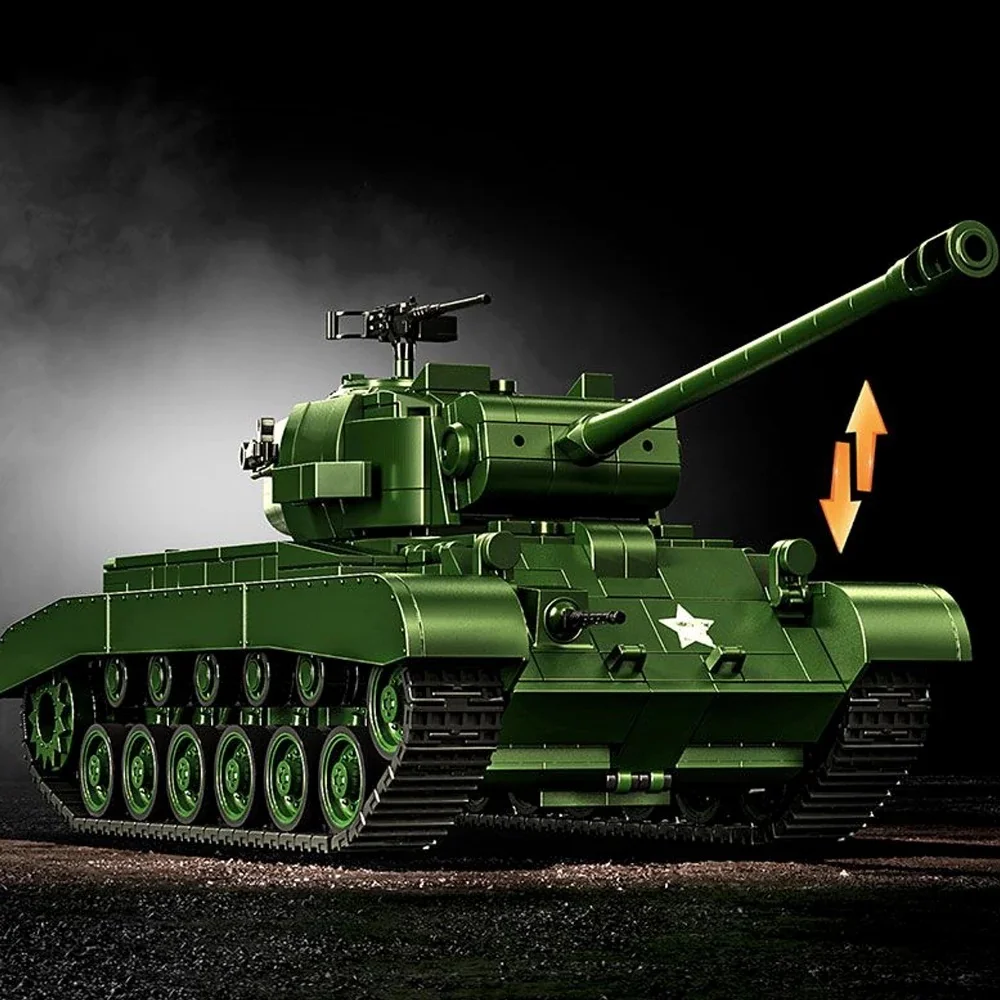 Bloc de construction de char moyen militaire WW2 M26 Pershing, avec 4 figurines, arme de char lourd, jouet d'assemblage à collectionner, cadeau pour enfants, nouvelle collection