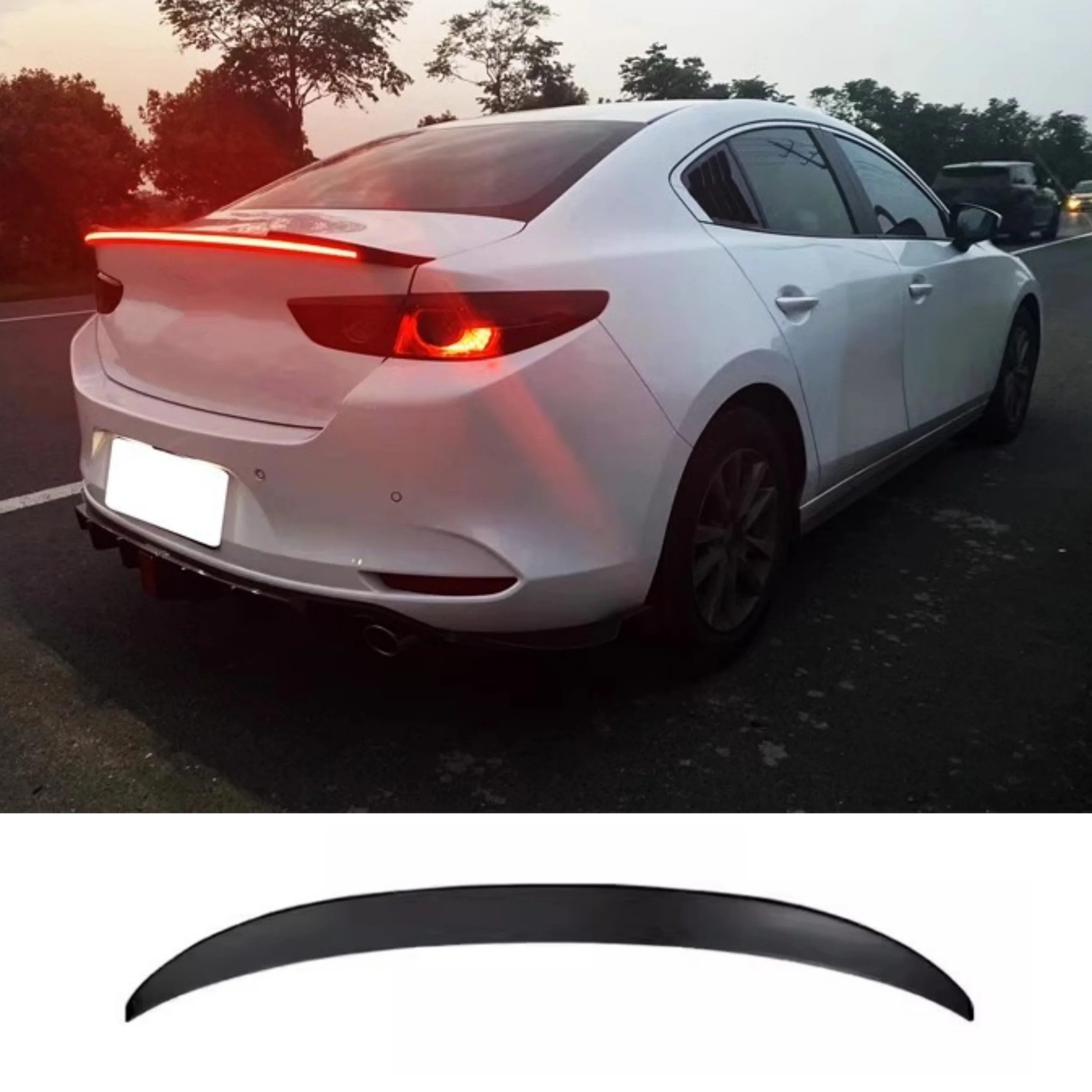 LED Tail Wing for Mazda3 Axela 2014-2020 modified With light streamer Rear spoiler Rear wing Body kit Car Accessories