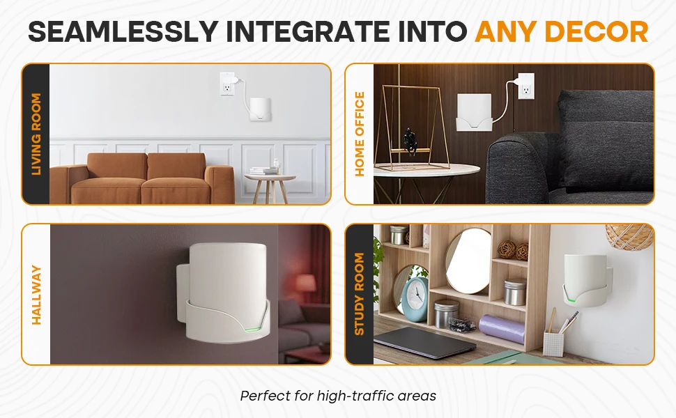 Bangcheer-Wandhalterung für TP-Link, Deco X10 X20 X60 X50 X55 WiFi 6 Wandhalterung mit Kabelorganisator für Home Mesh WiFi-System – Detail 5