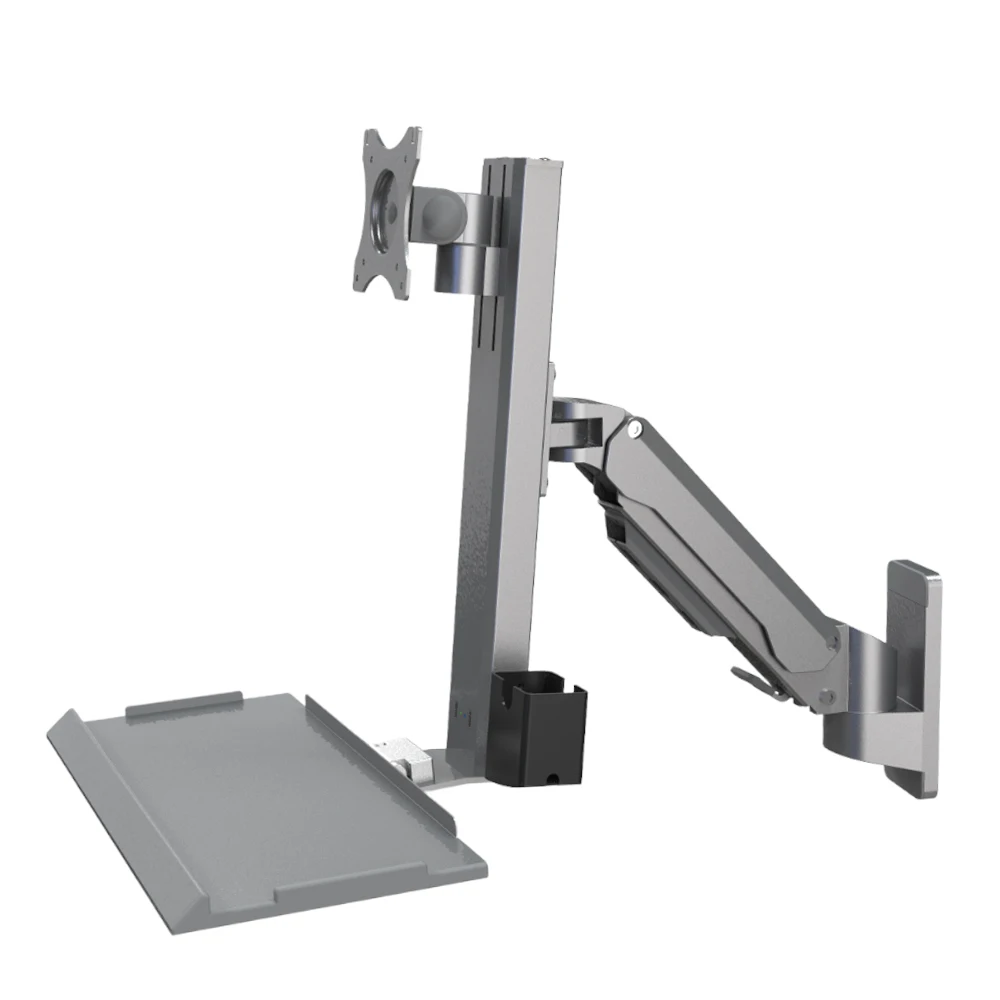 T8-GA01KB-450-silver Wall-Mounted Workbench New Integrated Folding with LCD Mounted Mouse and Keyboard