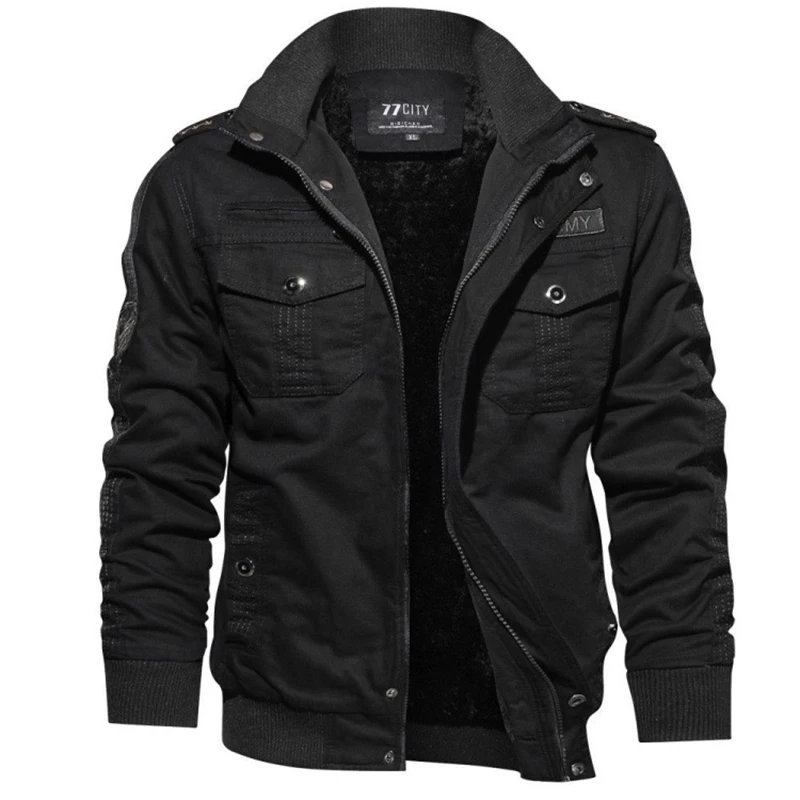 2026 Men's Tactical Jacket Autumn Winter Fleece Tactical Jackets Men Casual Multiple Pockets Windproof Outdoor Workwear Coat