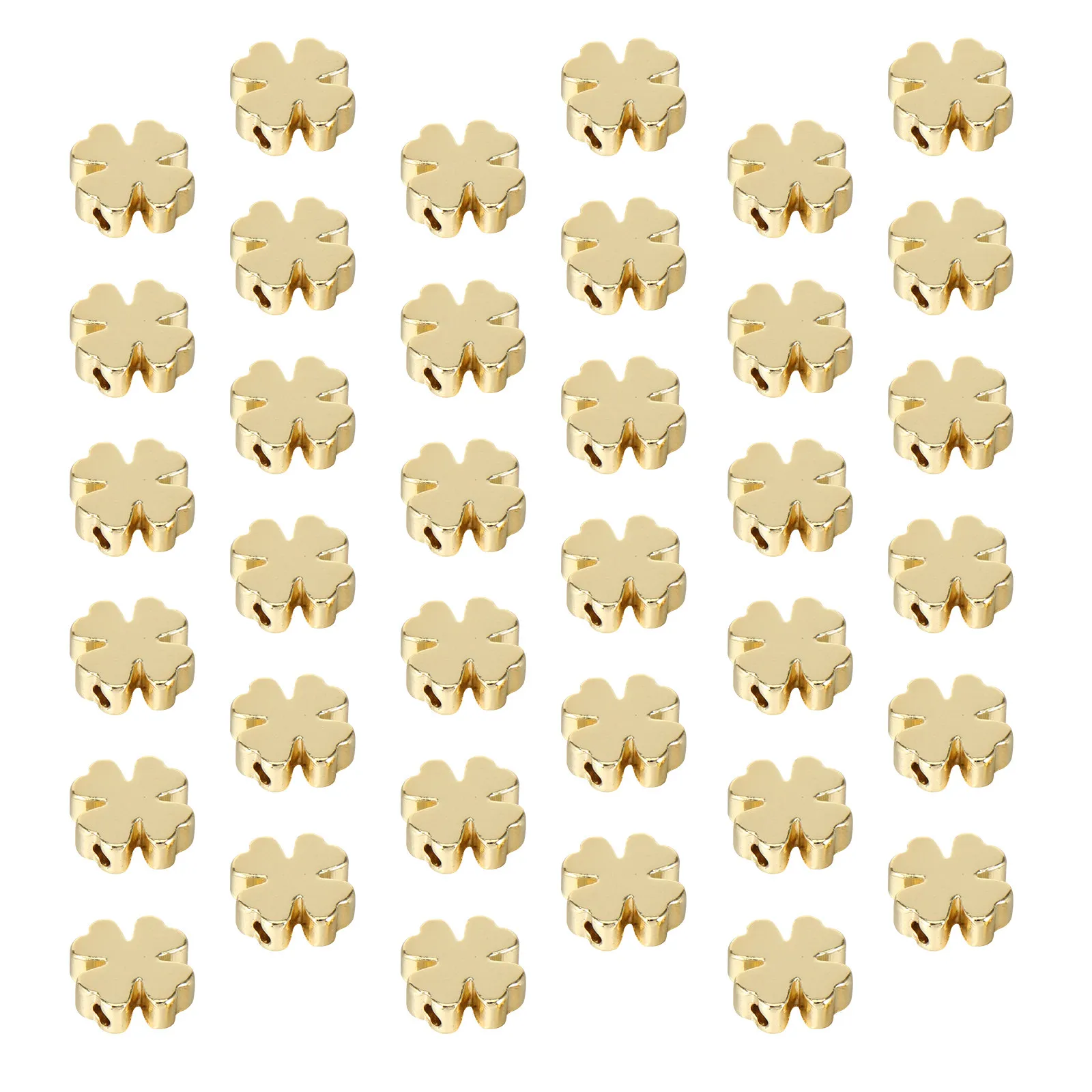 

60Pcs Charm Beads Golden Finish High Quality DIY Jewelry Spacer for Bracelets Necklaces Crafts Kids Stringing Activity