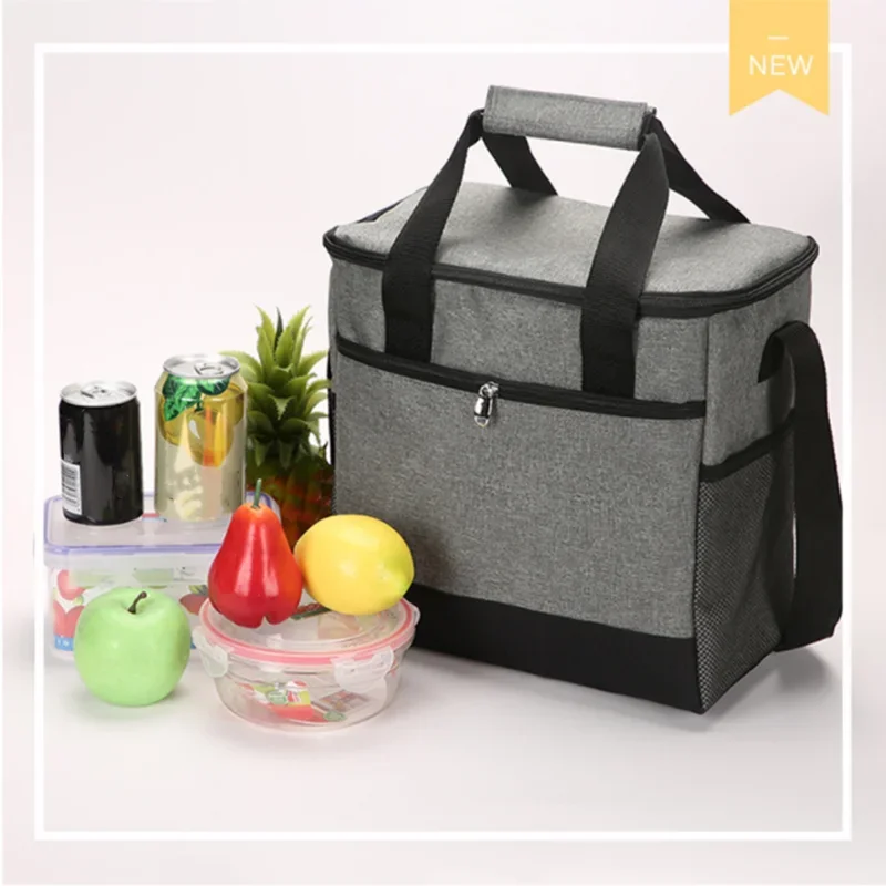 

Portable Thermal Lunch Bag Food Box Durable Waterproof Cooler Lunch Box Ice Insulated Case Office Camping Oxford Dinner Bag