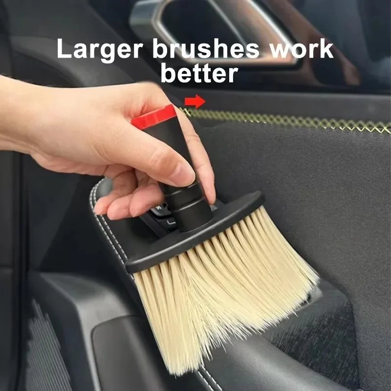 1PCS Cepillo de Limpieza de Interior de Coche de Dos Colores con Cerdas Suaves, Herramienta de Detallado para Salpicaderos y Salidas de Aire de Automóviles, Eliminador de Polvo