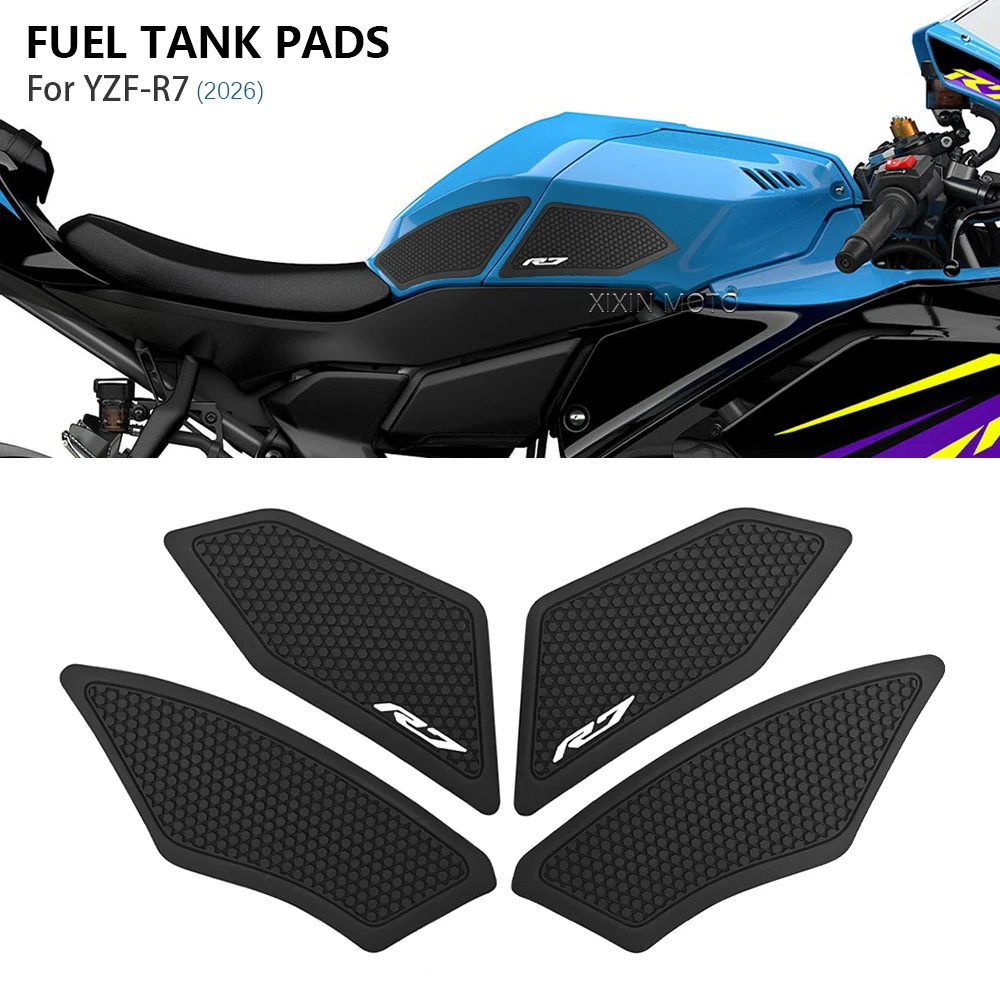 For Yamaha YZF R7 YZF-R7 YZFR7 2026 New Motorcycles Accessories Non-slip Side Fuel Tank Stickers waterproof pad stickers