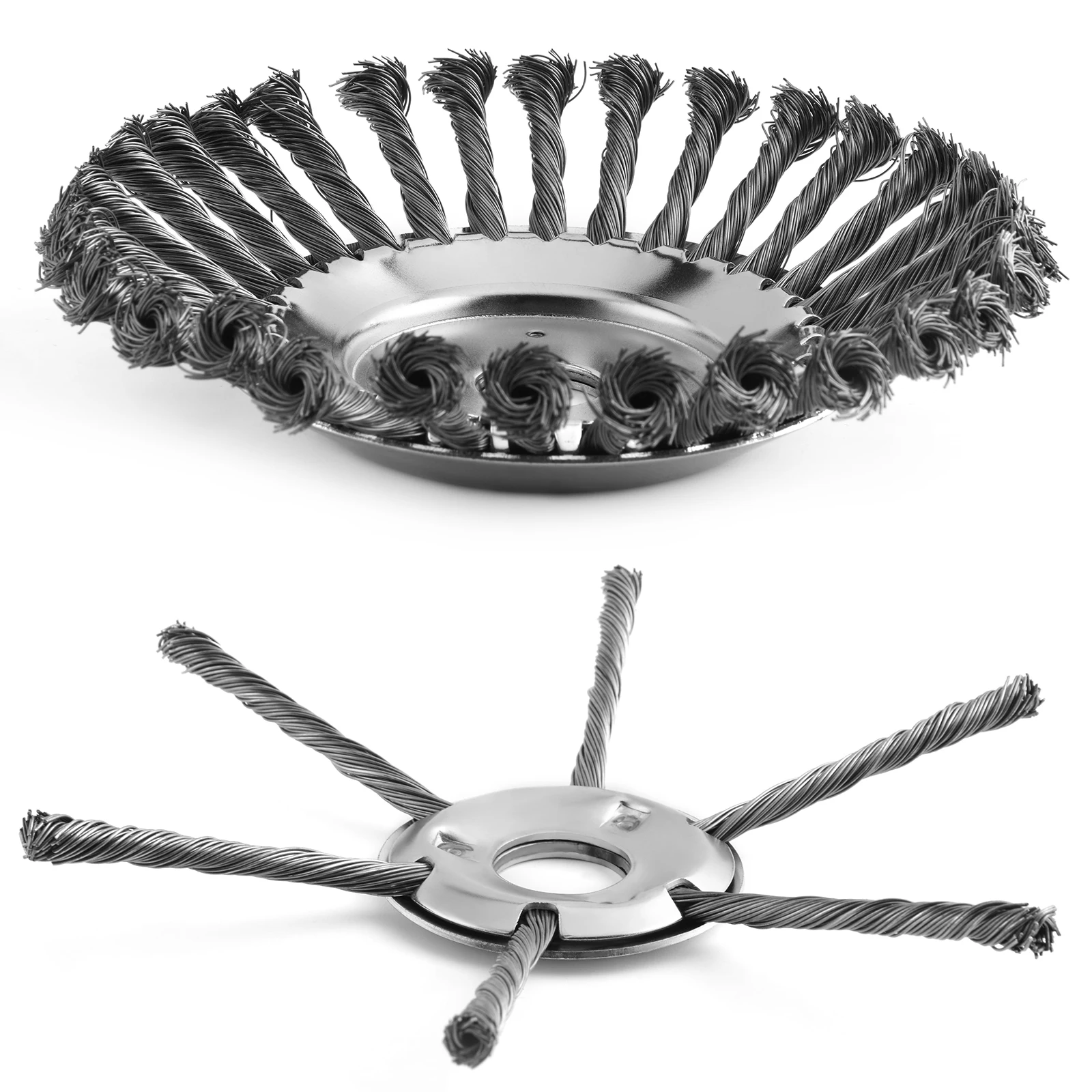 

Goture Steel Wire Wheel Universal Garden Weeding Brush Removal Rust Weed Brush Cutter Head Lawn Mower Brush Cutter Tools