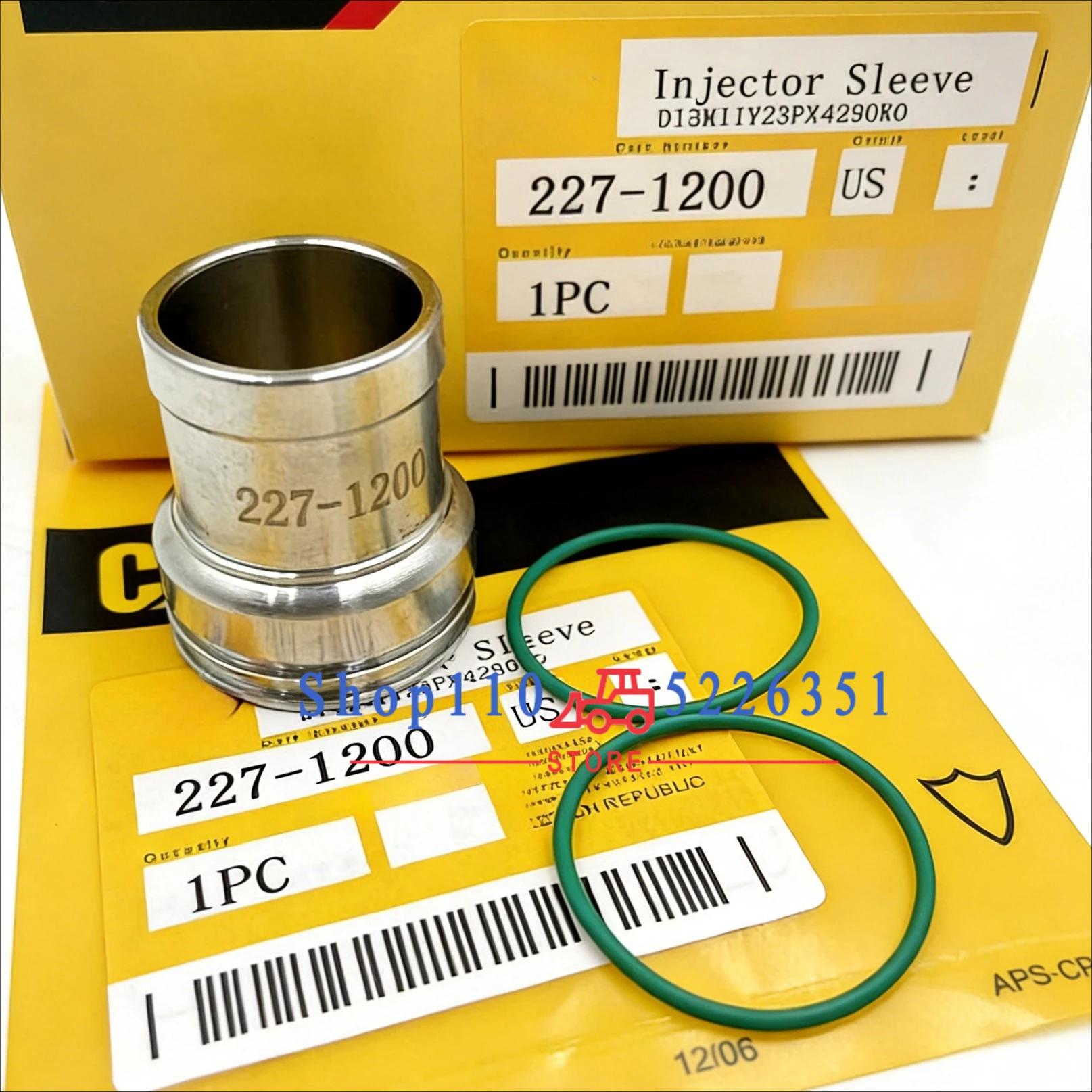 C7 C9 C-9 Engine Fuel Injector Sleeve 227-1200 2271200 for E324D E325D E329D E330D Excavator Injector Sleeve
