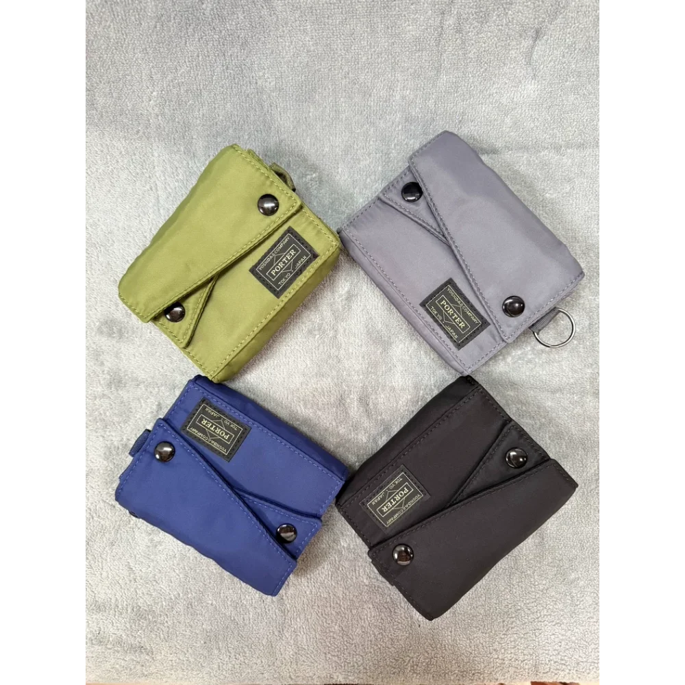 Porter Crossbody Wallet Bag Men Women Shoulder Purse Card Holder Portable Multifunctional Casual Daily Travel Storage Pouch