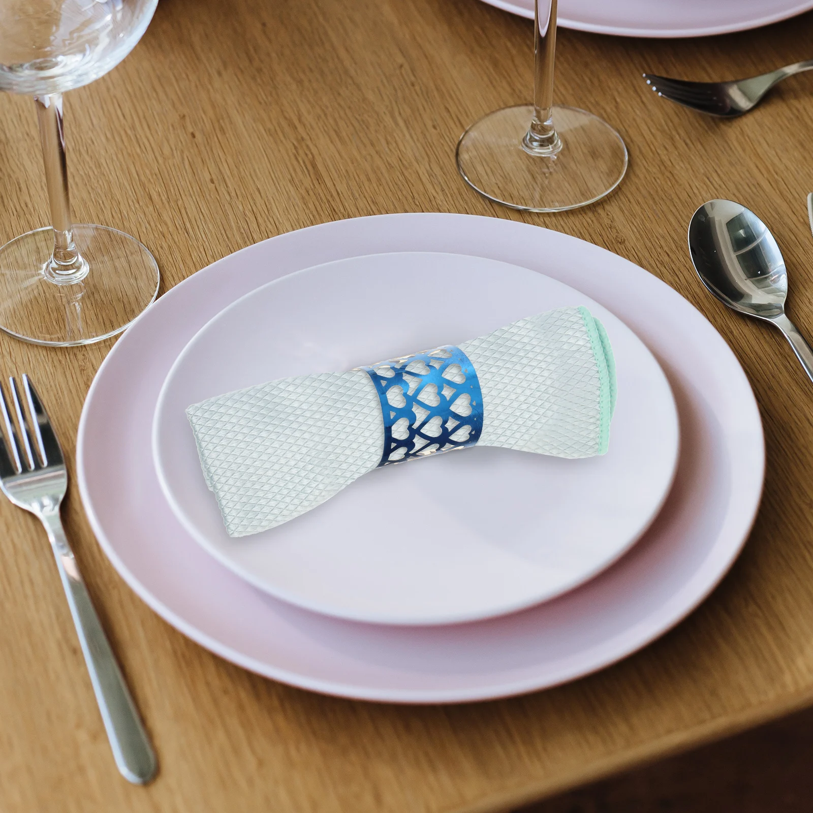 

Reusable 4PCS Napkin Decorative Serviette Buckle Compact Brass Tableware Accessories Party Wedding Home Decoration